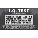 IQ TEST - COUNT THE F'S