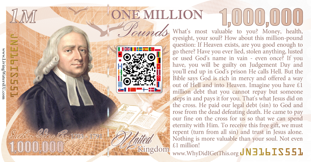 Million Pound Note Tracts – Living Waters Europe
