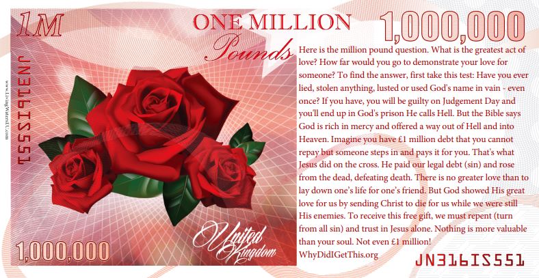 Greatest Love Million Pound Notes – Living Waters Europe