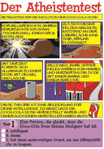 Der Atheistentest (The Atheist Test - German) - A7 "Mini" Leaflet x100