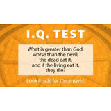 IQ TEST GREATER THAN GOD